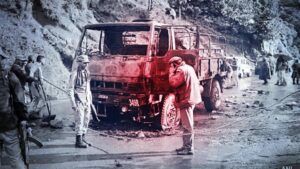 Three people were killed in an ambush by an army truck in the Poonch area of J&K.