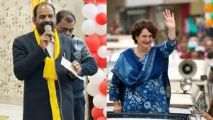 A dispute arises after a BJP leader claims that the roads will be as smooth as "Priyanka's cheeks." 